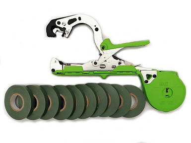 Степлер для рослин MAX Tapener HT-B1 + Італійська стрічка 10 шт - Тапенер Акційний Набір