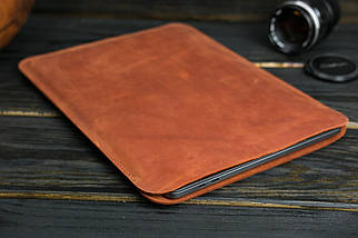 Чохол для MacBook Дизайн №1 з натуральної шкіри колір Коньяк, фото 3