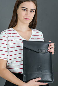 Чохол для MacBook Дизайн №21 з натуральної шкіри колір Чорний