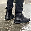 Зимові чоловічі УГГІ Calvin Klein чорні UGG Black шкіряні високі на замку теплі, фото 8