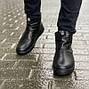 Зимові чоловічі УГГІ Calvin Klein чорні UGG Black шкіряні високі на замку теплі, фото 5