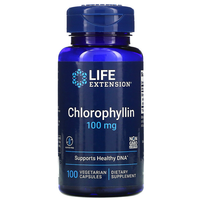 Хлорофілін Life Extension "Chlorophyllin" 100 мг (100 капсул)