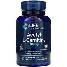 Ацетил L-карнітин Life Extension "Acetyl-L-Carnitine" 500 мг (100 капсул)