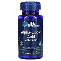 Альфа-липоевая кислота с биотином Life Extension "Alpha-Lipoic Acid with Biotin" 250 мг (60 капсул)