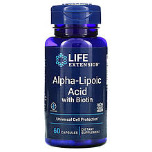 Альфа-ліпоєва кислота з біотином Life Extension "Alpha-Lipoic Acid with Biotin" 250 мг (60 капсул)