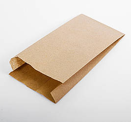 Пакет крафт паперовий коричневий саше 250 х 410 х 60 мм, пакет крафт, крафтовий пакет, паперові пакети для їжі