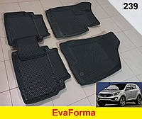 3D коврики EvaForma на Kia Sportage 3 '10-15 SL, Американец, 3D коврики EVA