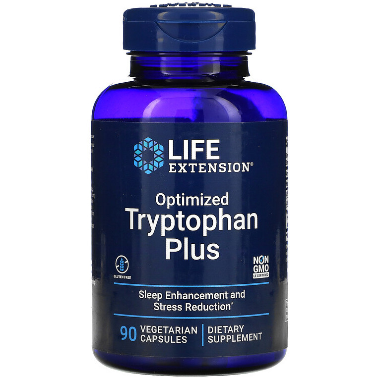 Оптимізований триптофан Life Extension "Optimized Tryptophan Plus" 1000 мг (90 капсул)