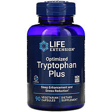 Оптимізований триптофан Life Extension "Optimized Tryptophan Plus" 1000 мг (90 капсул)