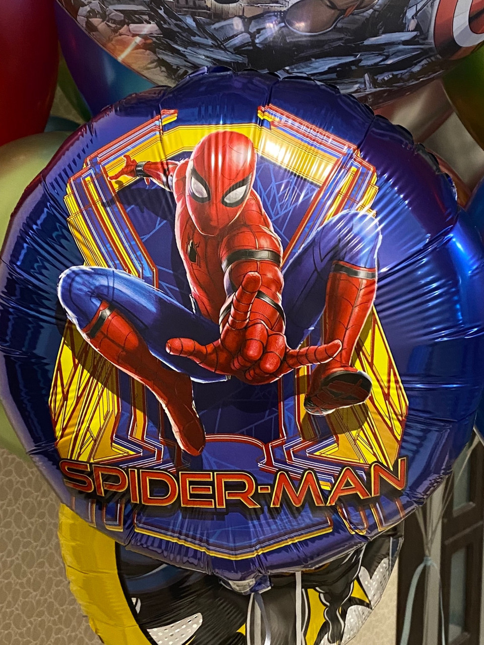 Фольговане коло  46 см з гелієм  Людина-павук. Супергерої, фото 1