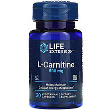 L-карнитин Life Extension "L-Carnitine" 500 мг (30 капсул)