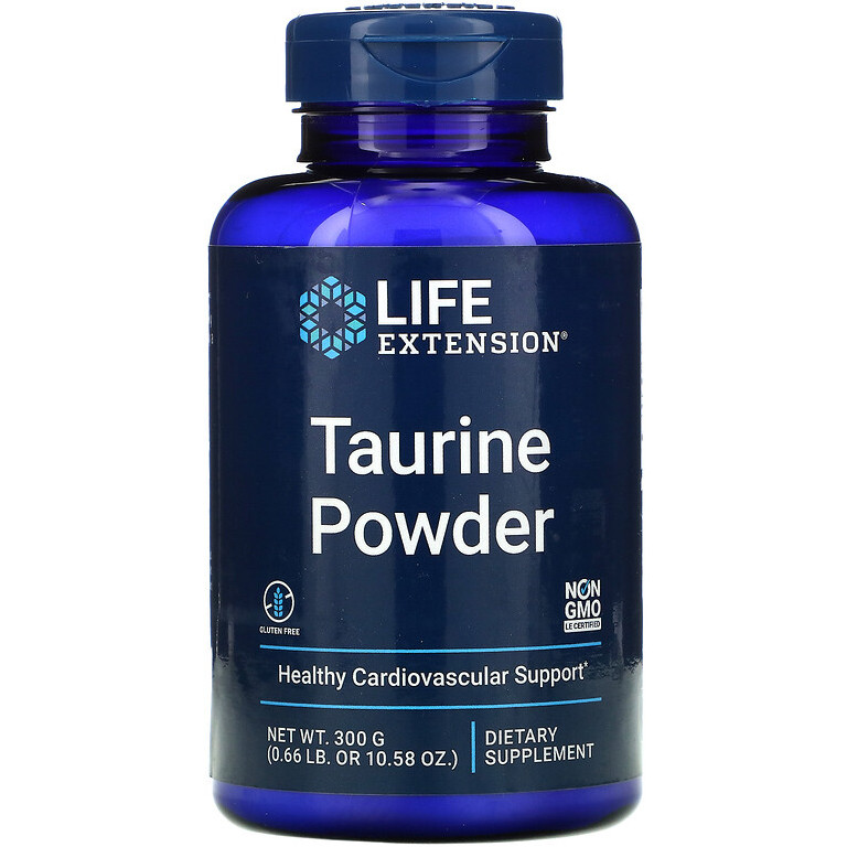 L-таурин Life Extension "L-Taurine Powder" порошок, 750 мг (300 г), фото 1