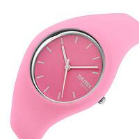 Женские наручные часы Skmei Rubber 9068 Светло розовый