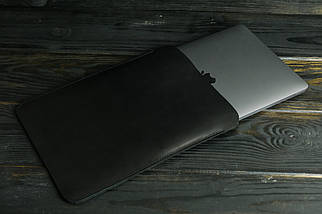 Чохол для MacBook Дизайн №1 з натуральної шкіри колір Чорний, фото 3