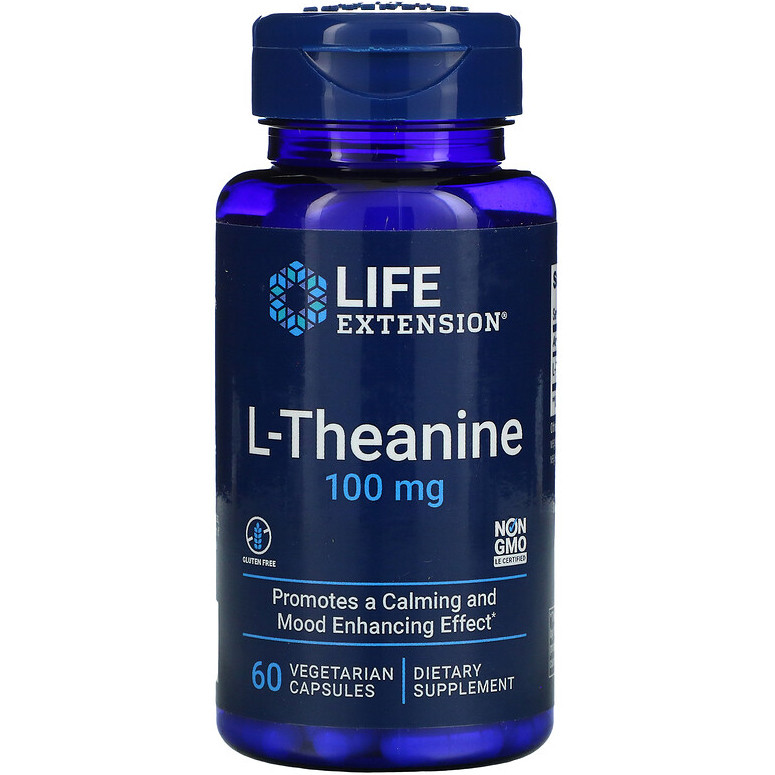 L-теанин Life Extension "L-Theanine" 100 мг (60 капсул), фото 1