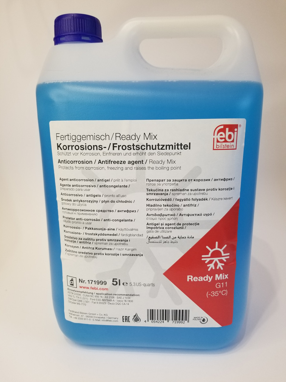 Антифриз FEBI синій Ready Mix -35C G11 5 л 171999
