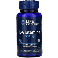 L-глютамин Life Extension "L-Glutamine" 500 мг (100 капсул)