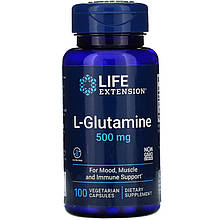 L-глутамін Life Extension "L-Glutamine" 500 мг (100 капсул)