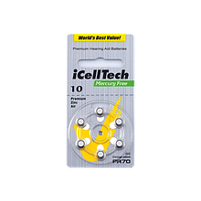 Батарейки для використання в кохлеарних імплантатах iCellTech implant | 6 шт. в блістері