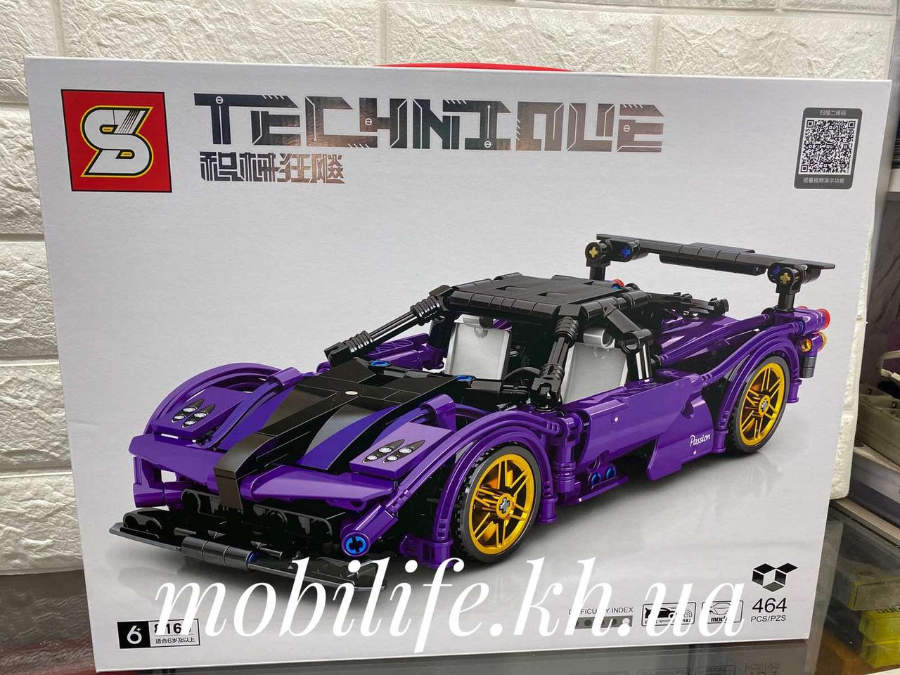 Великий Конструктор Технік (Technic) спортивна машина 25,1 см /464 деталей/Інерція/