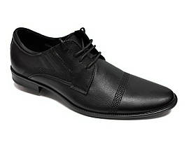 Чоловічі туфлі Rondo 450ш чорні, натуральна шкіра 41