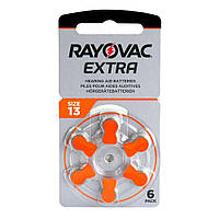 Батарейки для слуховых аппаратов Rayovac Extra, 6 шт. в блистере 13