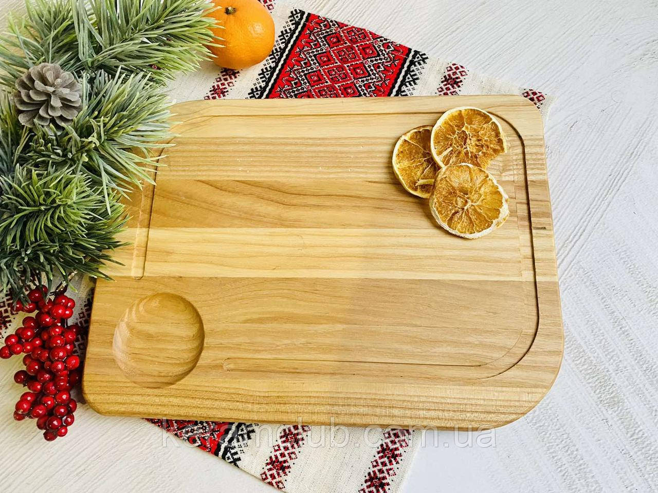 Дошка з дерева Керамклуб для подавання м'ясних страв і закусок 30*22 см