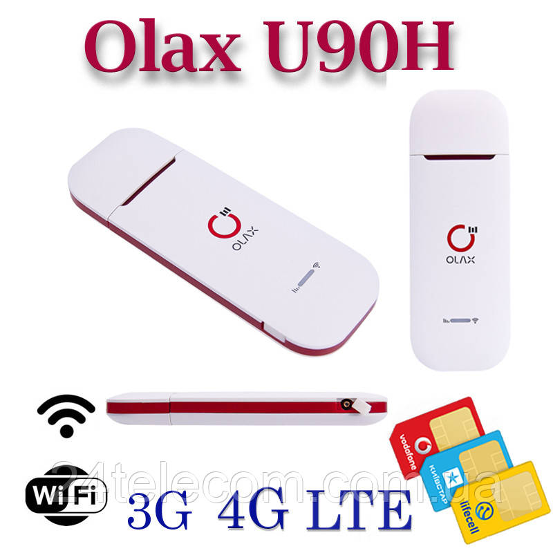 Olax U90H 3G/4G/LTE мобільний модем+WiFi Роутер USB Київстар/Vodafone/Lifecell+1 вихід. під антену