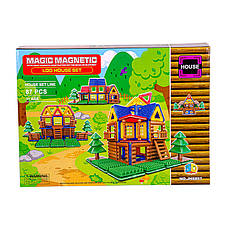 Магнітний конструктор Magic magnetic Будиночок 87 деталей, фото 3