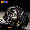 Наручний тактичний годинник Skmei 1688 (Чорний з золотистим), фото 3