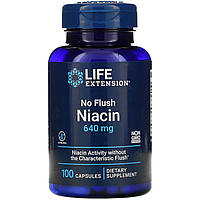 Ниацин Life Extension "No Flush Niacin" витамин В3, 640 мг (100 капсул)