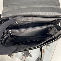 Жіноча замшева стьобана сумка на та через плече Polina & Eiterou чорна, фото 8