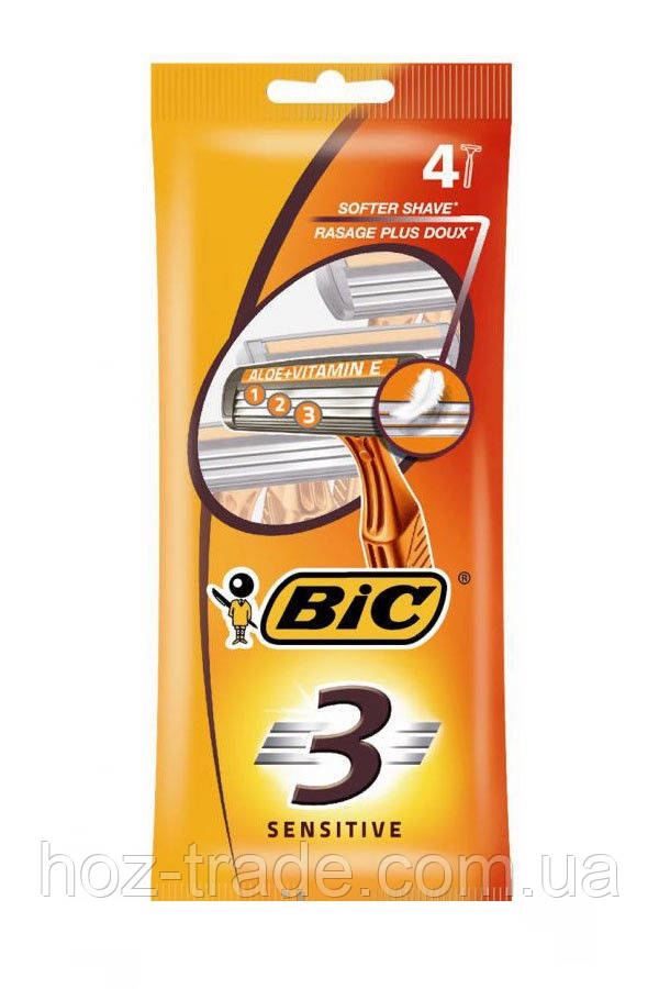 Bic 3 одноразові верстати 4 шт., фото 1