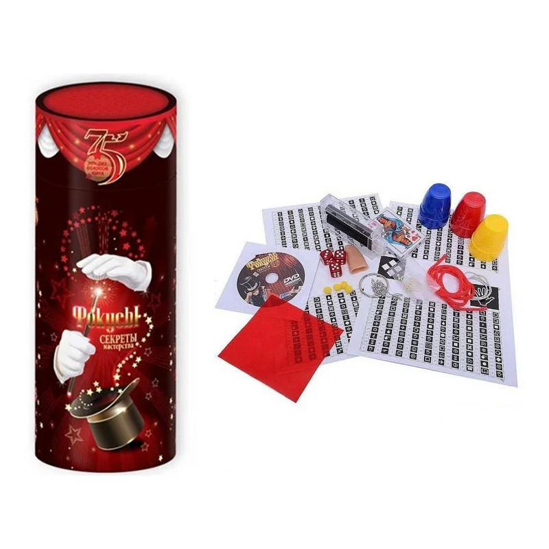 Набір фокусника "75 кращих фокусів світу" для дітей, в тубусі, Danko Toys