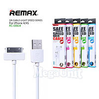 Remax RC-006 USB кабель для iPhone 4/4S 1м Light Speed series Белый