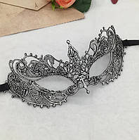 Маска на маскарад 20 на 7 см сріблястий