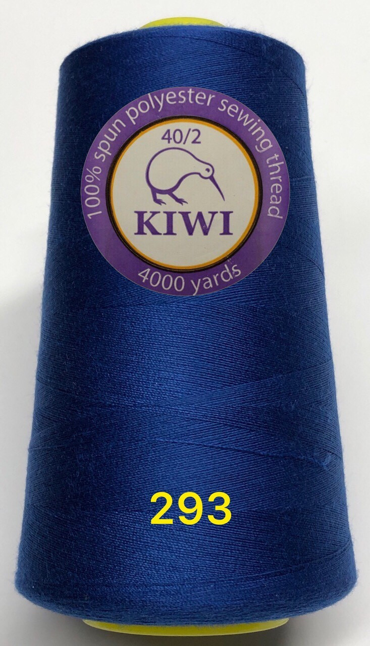 Нитки швейні конус 40/2 4000 ярдів Kiwi Електрик, фото 1