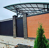 Навіс для автомобіля із полікарбонату преміум у сучасному стилі від виробника, фото 2