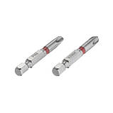 Комплект отверточних насадок PH3 1/4"*50мм, S2, уп. 2шт., STORM INTERTOOL VT-0213 pwt, фото 2