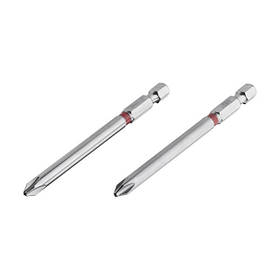 Комплект викруткових насадок PH2 1/4" * 90 мм, S2, уп. 2 од., STORM INTERTOOL VT-0224 pwtl