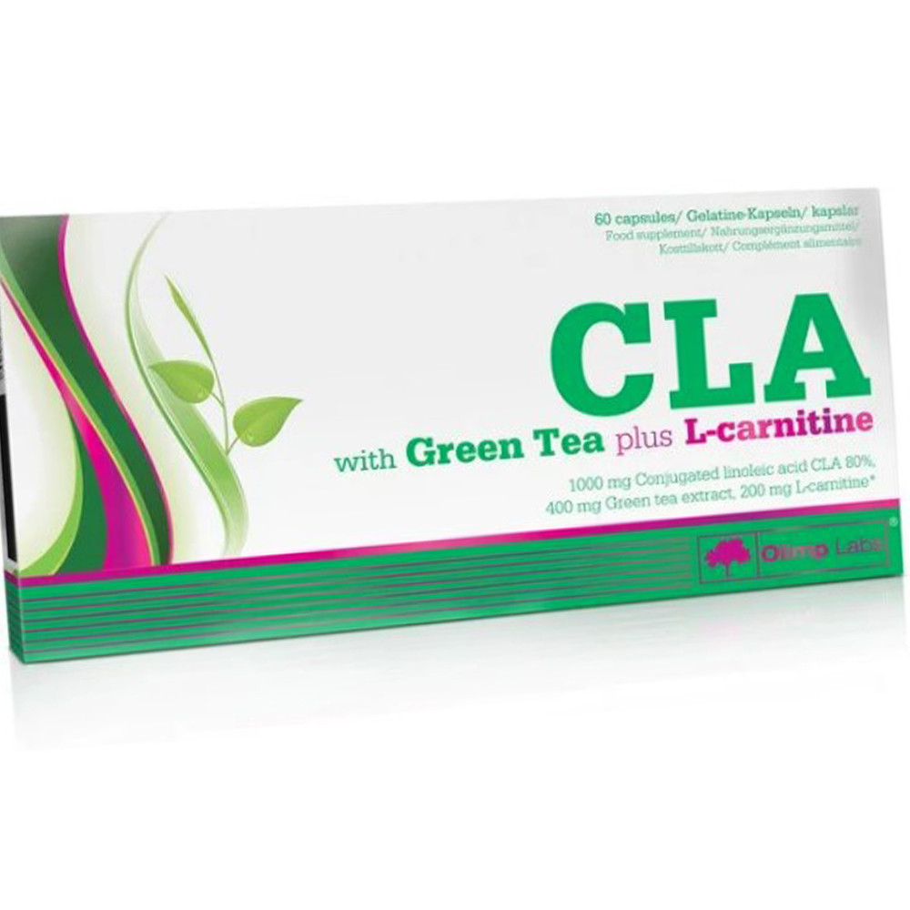 Кон'югована лінолева кислота OLIMP CLA with Green Tea plus L-Carnitine 60 капс