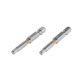 Комплект викруткових насадок Hex H4.0 1/4" * 50 мм, S2, уп. 2 од., STORM INTERTOOL VT-0228 pwtl