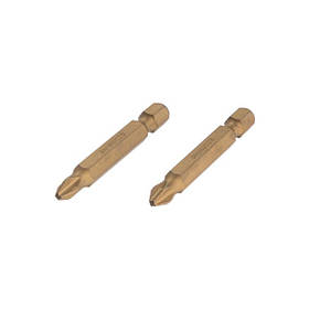 Комплект викруткових насадок PH2 1/4", 50 мм, Titanium, S2, уп. 2 од., STORM INTERTOOL VT-0233 pwtl
