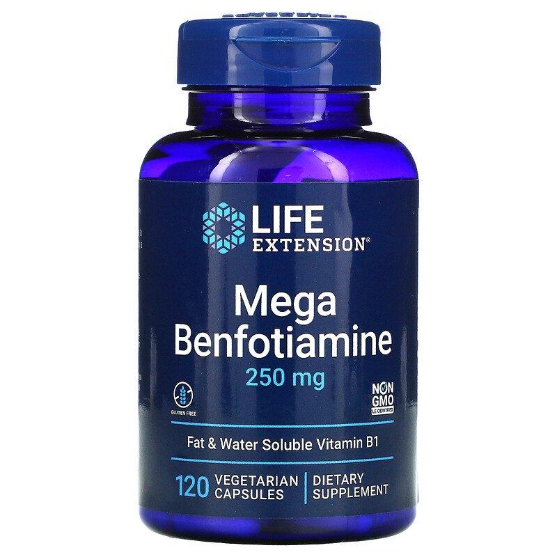 Бенфотиамин Life Extension "Mega Benfotiamine" 250 мг (120 капсул), фото 1