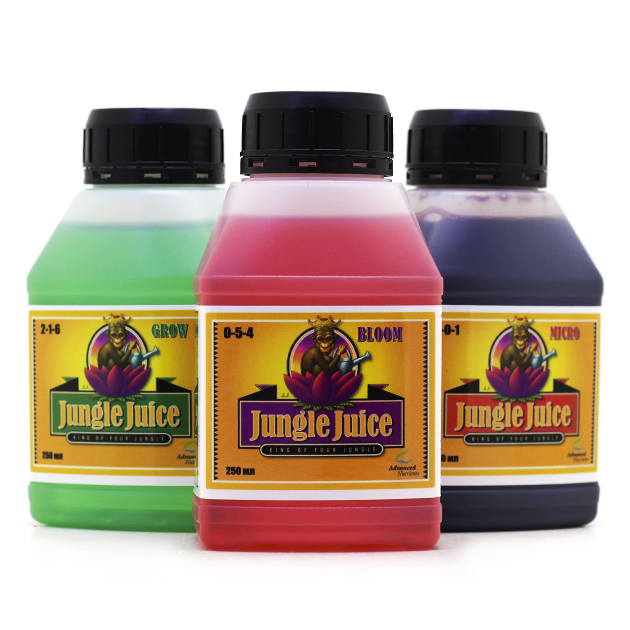 3 по 250 мл Jungle Juice від Advanced Nutrients — базові добрива