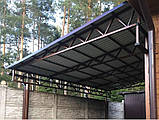 Навіс для автомобіля. Автомобільний навіс. Виготовлення навісу, фото 9