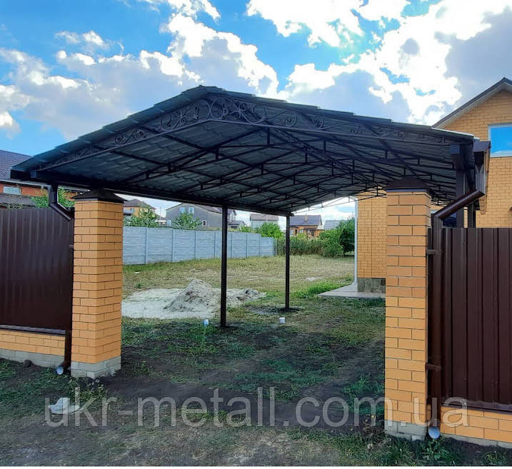 Автонавес из металлочерепицы, профнастила под ключ - фото 6 - id-p955850727