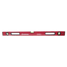 Рівень 1500 мм, 3 осередки INTERTOOL MT-1115, Анодований алюмінієвий рівень, Будівельний рівень pwtl