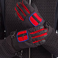 Дитячі рукавички гірськолижні теплі SP Sport C-7706 чорний-червоний
