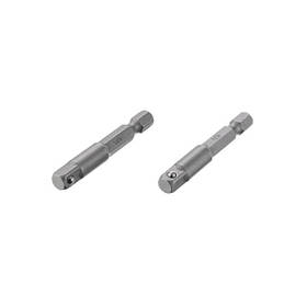 Перехідник з Hex 1/4 "на квадрат 1/4" під шурупокрут, CR-V, уп. 2 од. INTERTOOL VT-0234 pwtl